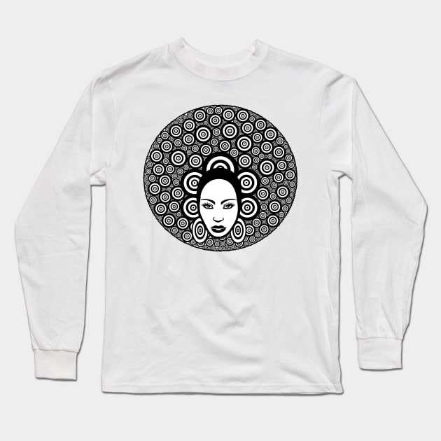 Afro Hair Long Sleeve T-Shirt by Maxsomma